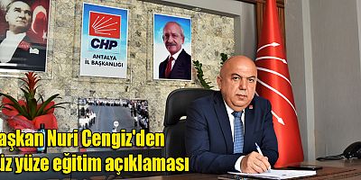Başkan Nuri Cengiz'den yüz yüze eğitim açıklaması