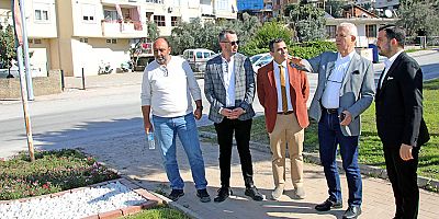 Başkan Özçelik peyzaj çalışmalarını denetledi
