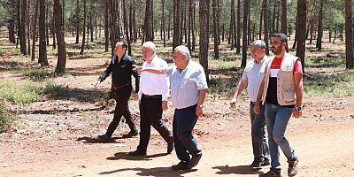 Başkan Şahin mesire alanında incelemelerde bulundu