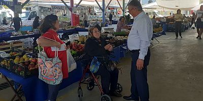 Başkan Topaloğlu Çamyuva pazar esnafını ziyaret etti