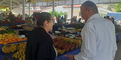 Başkan Topaloğlu Çamyuva pazarında