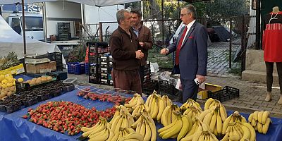 Başkan Topaloğlu Göynük pazarında esnafla bir araya geldi