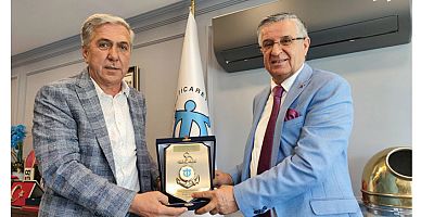 Başkan Topaloğlu İMEAK DTO Antalya Şube Başkanı Çetin'i ziyaret etti