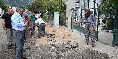 Başkan Topaloğlu, Kuzdere’de altyapı çalışmalarını inceledi