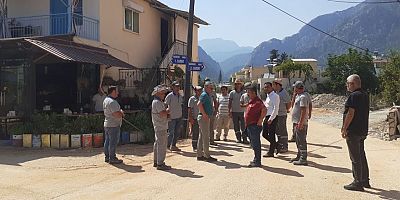 Başkan Topaloğlu Kuzdere’de devam eden çalışmaları inceledi