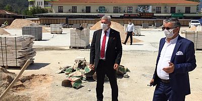 Başkan Topaloğlu, Lise caddesindeki çalışmaları inceledi