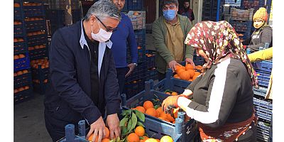 Başkan Topaloğlu, portakal işçileri ile biraraya geldi