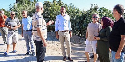Başkan Vekili Çiçek, Evrenseki mahallesinde saha incelemesinde bulundu