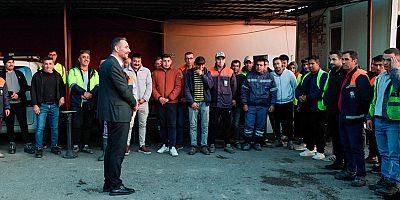 Başkan Vekili Çiçek'ten temizlik işleri şantiyesine ziyaret