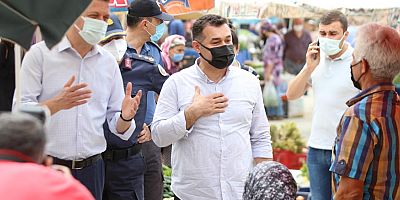 Başkan Yücel semt pazarlarında denetim gerçekleştirdi