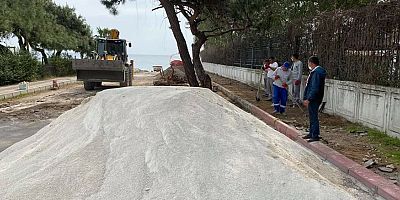 Beldibi mahallesinde çalışmalar sürüyor