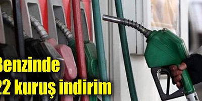 Benzinde 22 kuruş indirim