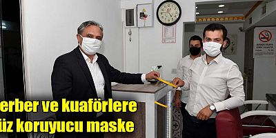 Berber ve kuaförlere yüz koruyucu maske