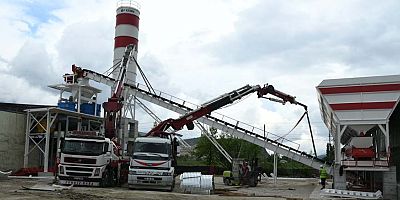 Beton santralinin kurulumunda sona gelindi