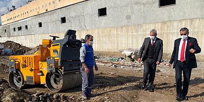 Beton üretim fabrikasının yeni yerinde çalışmalar devam ediyor