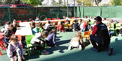 Bu kez tatbikata minikler katıldı