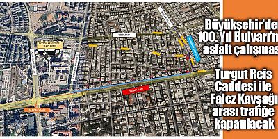 Büyükşehir’den 100. Yıl Bulvarı’nda asfalt çalışması 