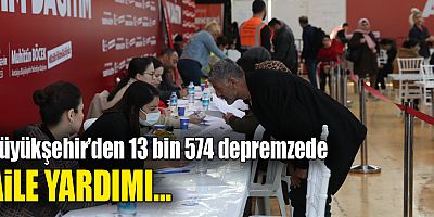 Büyükşehir’den 13 bin 574 depremzede aileye yardım