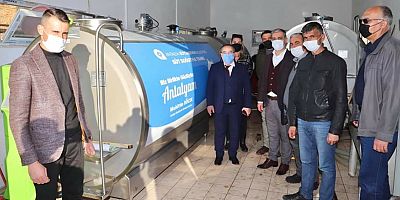 Büyükşehir’den Elmalı Yuva’ya 4 tonluk süt tankı