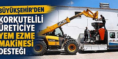 Büyükşehir’den Korkutelili üreticiye yem ezme makinesi desteği