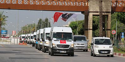 Büyükşehir’den Türk Bayraklı yardım konvoyu