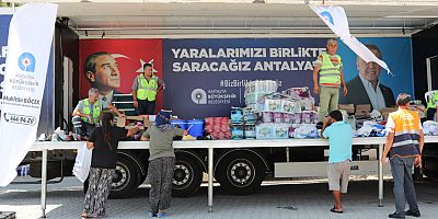 Büyükşehir’den yangın bölgesine mobil destek