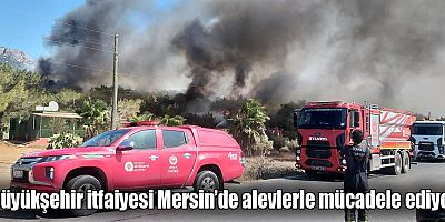 Büyükşehir itfaiyesi Mersin’de alevlerle mücadele ediyor