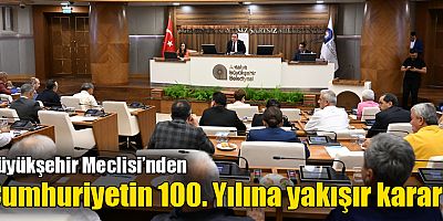 Büyükşehir Meclisi’nden Cumhuriyetin 100. Yılına yakışır karar