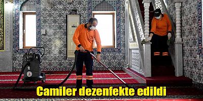 Camiler dezenfekte edildi