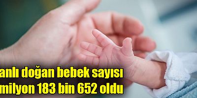 Canlı doğan bebek sayısı 1 milyon 183 bin 652 oldu 