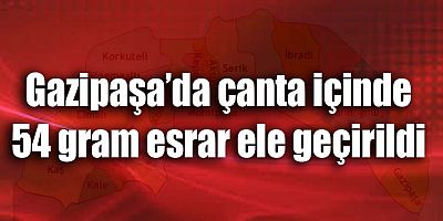 Çanta içinde 54 gram esrar ele geçirildi