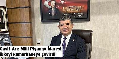 Cavit Arı: Milli Piyango İdaresi ülkeyi kumarhaneye çevirdi