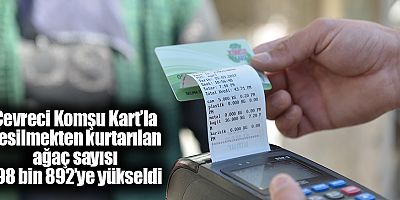 Çevreci Komşu Kart’la kesilmekten kurtarılan ağaç sayısı 198 bin 892’ye yükseldi