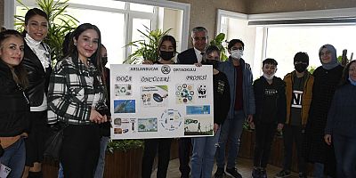 Çevreci öğrencilerden Başkan Topaloğlu'na ziyaret