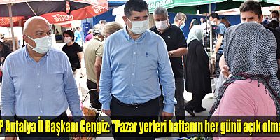 CHP Antalya İl Başkanı Cengiz: 
