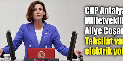CHP Antalya Milletvekili Aliye Coşar: Tahsilat var