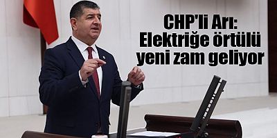 CHP'li Arı: Elektriğe örtülü yeni zam geliyor