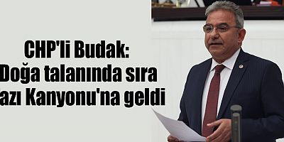 CHP'li Budak: Doğa talanında sıra Tazı Kanyonu'na geldi