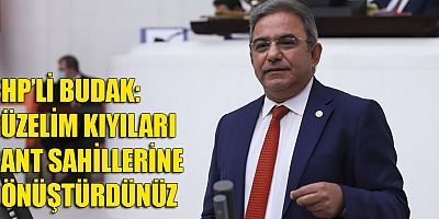 CHP'li Budak: Güzelim kıyıları rant sahillerine dönüştürdünüz