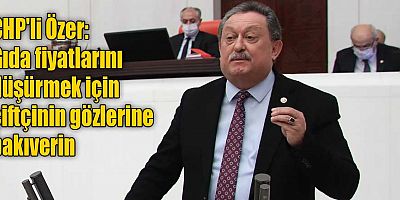 CHP'li Özer: Bir zahmet çiftçinin gözlerine bakıverin