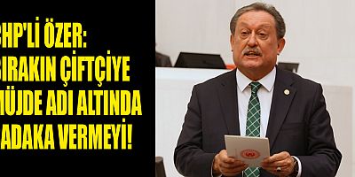 CHP'li Özer: 