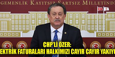 CHP'li Özer: Elektrik faturaları halkımızı cayır cayır yakıyor