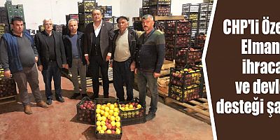 CHP'li Özer: Elma depoda kalacağına ihracat artırılmalı