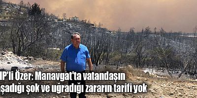 CHP'li Özer: Manavgat'ta vatandaşın yaşadığı şok ve uğradığı zararın tarifi yok
