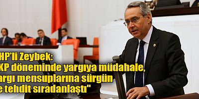CHP’li Zeybek: AKP döneminde yargıya müdahale
