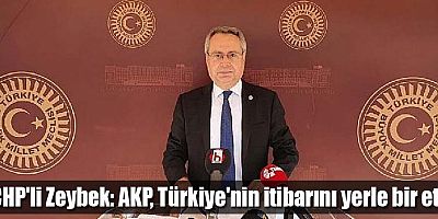 CHP'li Zeybek: AKP, Türkiye'nin itibarını yerle bir etti