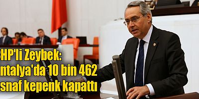 CHP'li Zeybek: Antalya'da 10 bin 462 esnaf kepenk kapattı