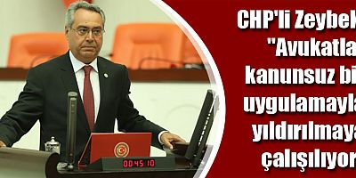 CHP'li Zeybek: 