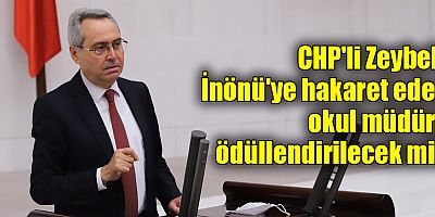 CHP'li Zeybek: İnönü'ye hakaret eden okul müdürü ödüllendirilecek mi?