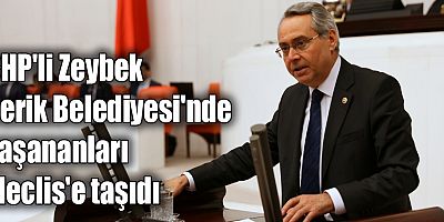 CHP'li Zeybek Serik Belediyesi'nde yaşananları Meclis'e taşıdı